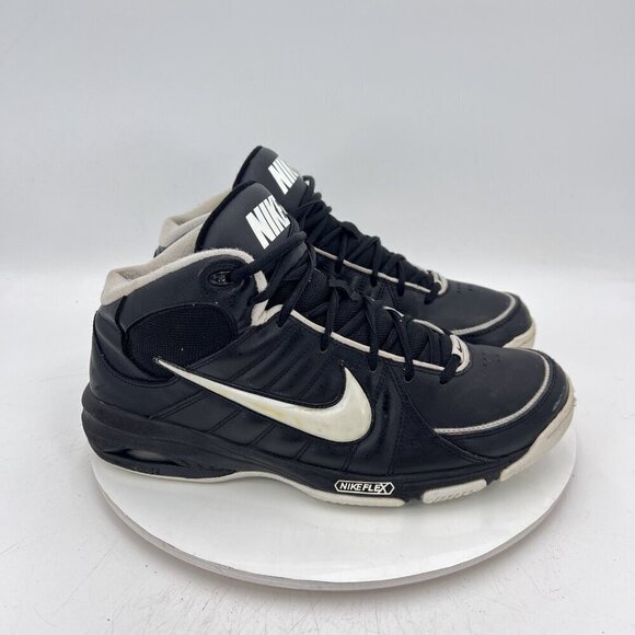 Nike Air Team Trust Flex Men Size 10 366167-011 Black Athletic Basketball Shoes - Picture 2 of 11